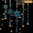 thumbnail image 1 of 1 Set Christmas Tree Decoration Crystal Ornaments, Hanging Acrylic Christmas Snowflake Icicle Drop Crystal Ornaments for Xmas Tree Winter New Year Party Supplies, 1 of 8