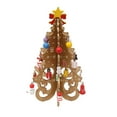 thumbnail image 1 of 1 Set Christmas Tree Stereo Exquisite Wood Fine Workmanship Desktop Christmas Tree for Home, 1 of 8