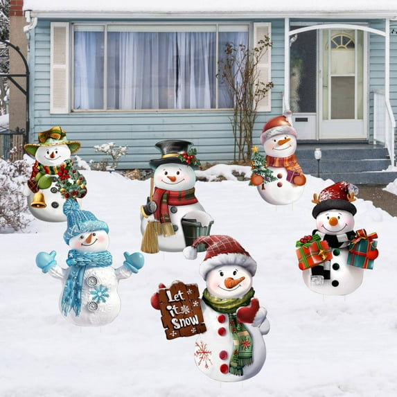 1 Set, Christmas Yard Signs Stakes Outdoor Decorations - Large Xmas Decorations Signs for Holiday Christmas Lawn Garden Pathway Decorations, Winter Home Pathway Walkway Decor, Christmas Outdoor Decor