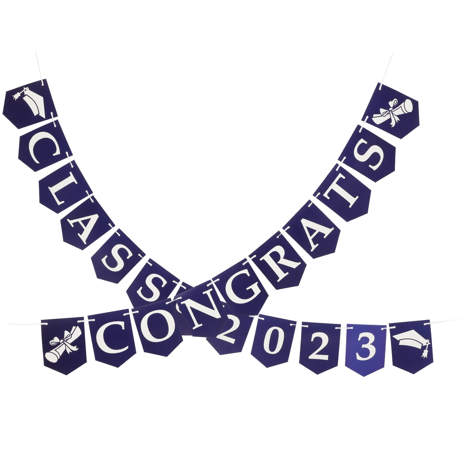 Blukey Holographic Thank You Banner - Pre-Strung Iridescent White Bunting For Thanksgiving & Parties