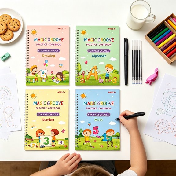 1 Set Clearance Under $7 Calligraphy Practice Kit Letter Tracing Book For Classroom, Paper Reusable Green