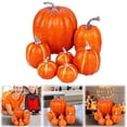thumbnail image 1 of 1 Set Clearance Under $7 Of 7 Foam Pumpkins Foam Pumpkin Set Plastic For Porch Displaying 7Pc Orange Foam Pumpkin Set Orange Pumpkin Set 7Pcs Orange, 1 of 9