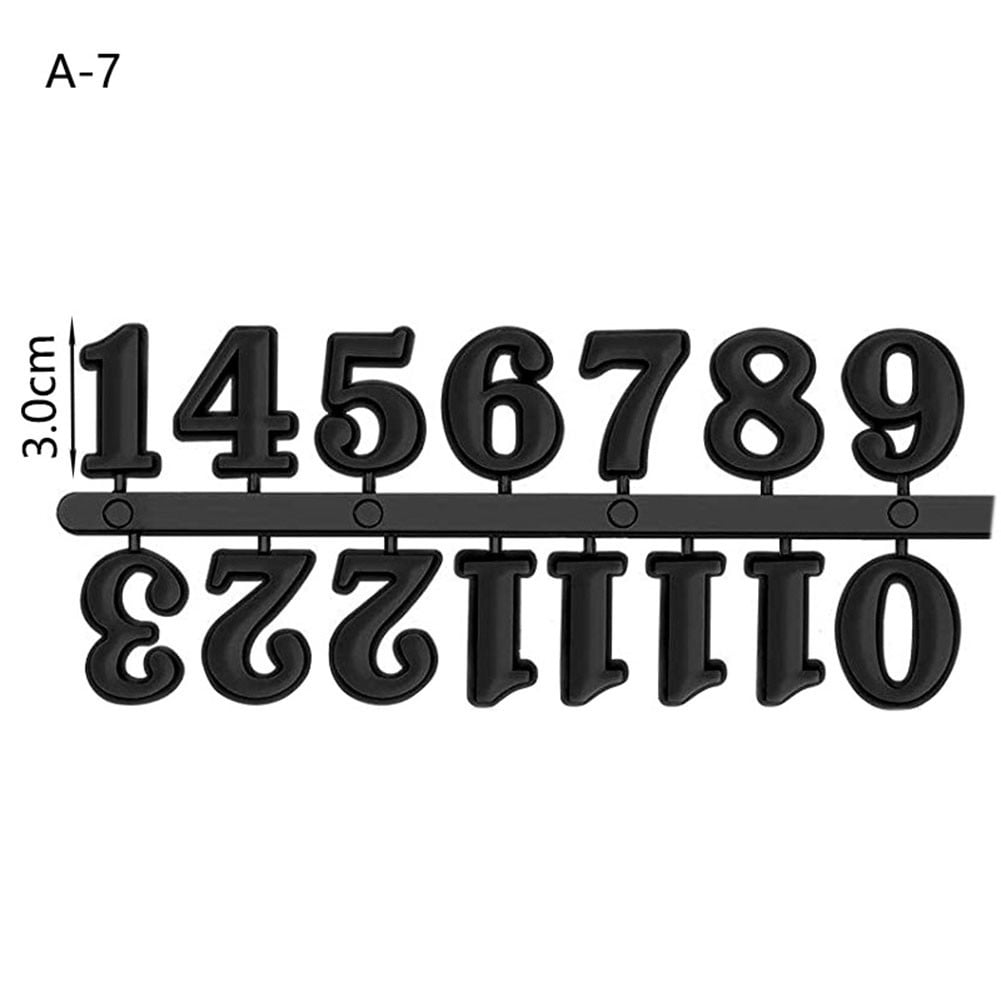 1 Set Clock Number Plate Roman Arabic Tricolor Clock Part Diy Clock