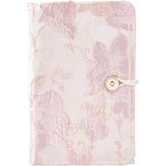 1 Set Cloth Binder Notebooks with Transparent PVC 6-hole Loose-leaf Invoice Pocket Flower 188x115x26mm Craft Supplies