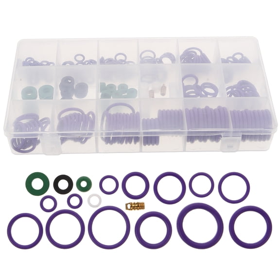 FONDOTIN Car Air Conditioning O-Ring Assortment Kit Rubber Sealing Washers for Ac