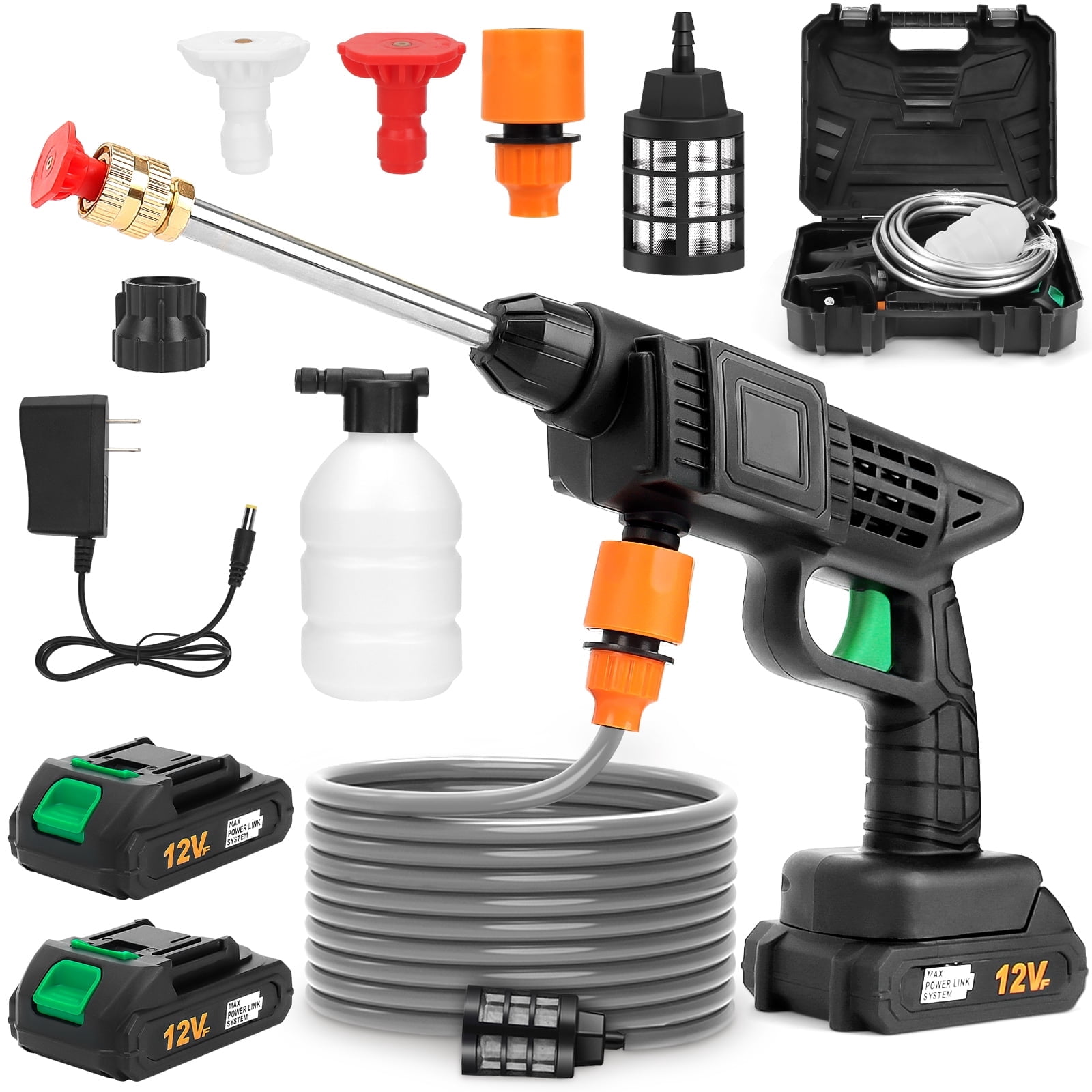 1 Set Cordless Power Washer High Power Washer Machine Electric Pressure Washer for Washing Car (US Plug)