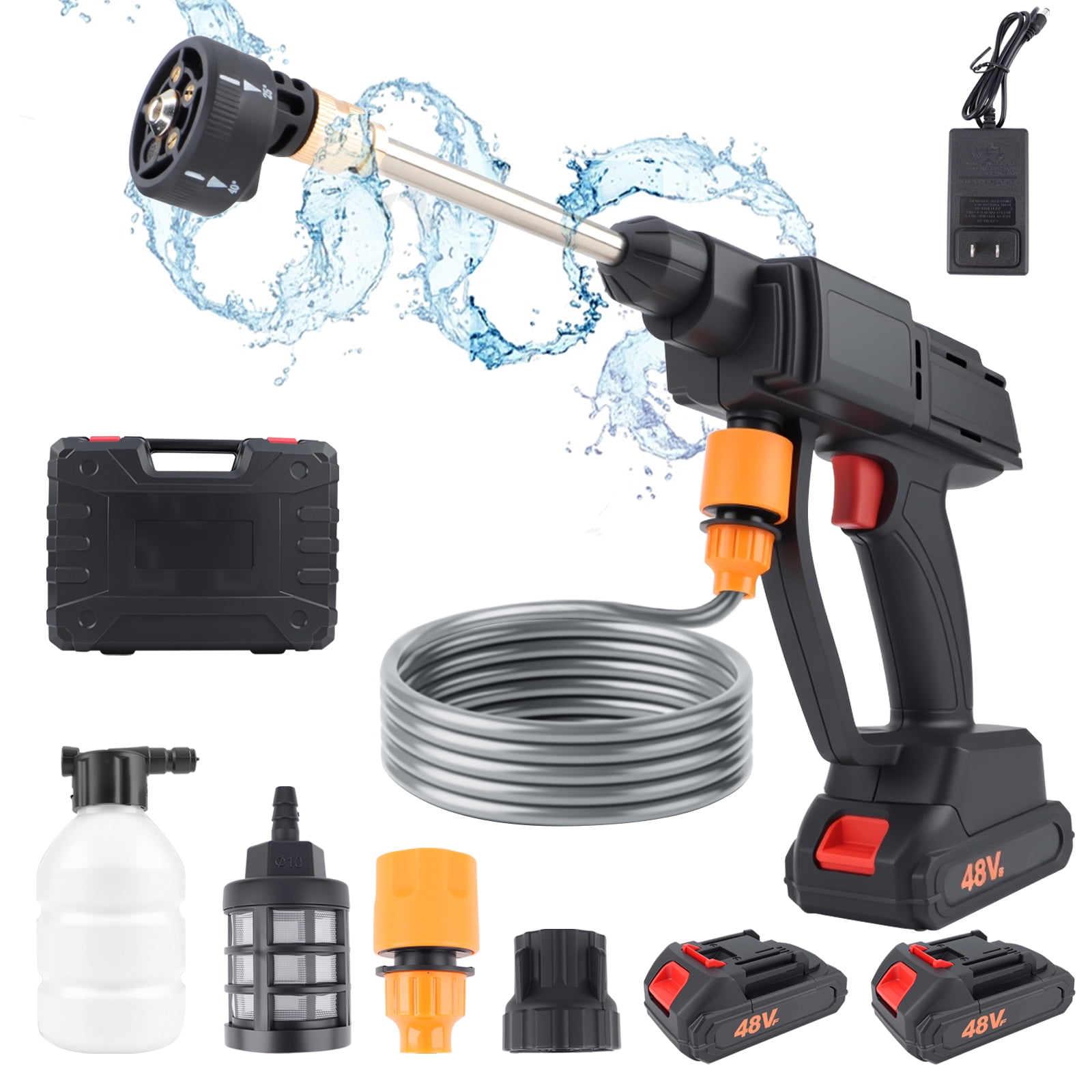 1 Set Cordless Power Washer High Power Washer Machine Electric Pressure Washer for Washing Car