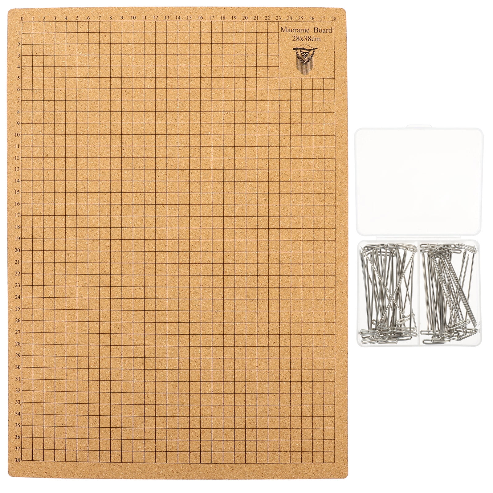 1 Set Cork Board Macrame Board Knotting Craft Board for Measuring