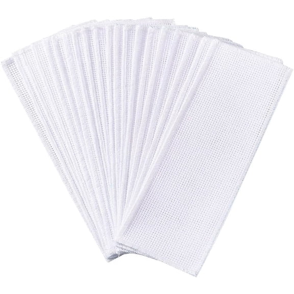 1 Set Cotton Bookmarks for Stitch Making Rectangle White 189x70x1.5mm 20pcs/set