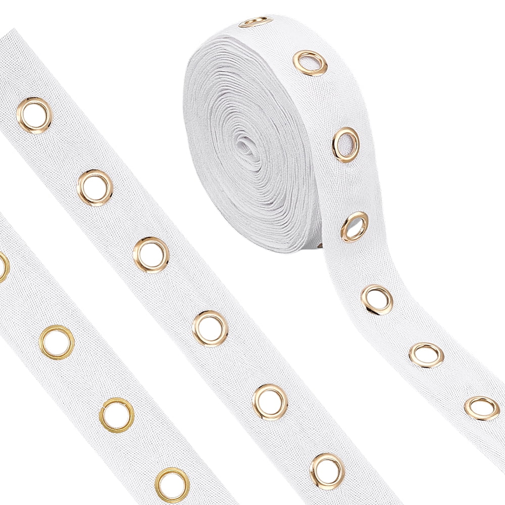 1 Set Cotton Herringbone Ribbons with Eyelet Rings for Garment ...