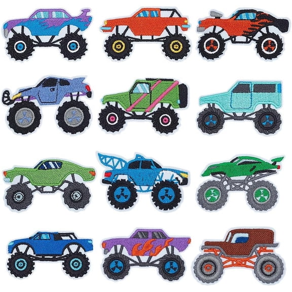 1 Set Country Vehicle Polyester Computerized Embroidery Iron on/Sew on Patches Chinese Style Appliques Car Mixed Color 42~48x71~74x1.5mm