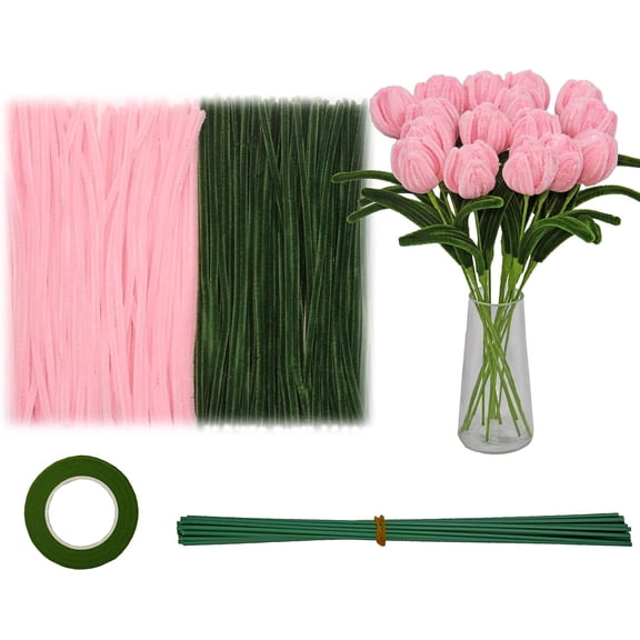 1 Set Crafting Bouquet Chenille Stems Flower Craft DIY Making Sticks Crafting Bendable Wire