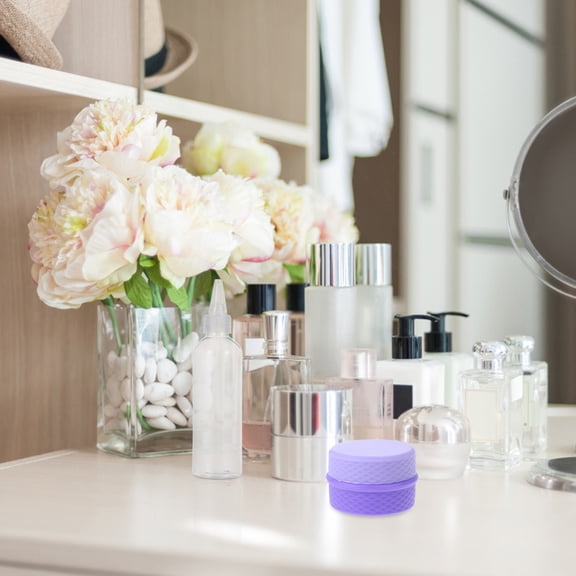 1 Set Empty Cream Jars with Spoon, Makeup Containers for Cosmetics, Travel, Skincare Storage Holder