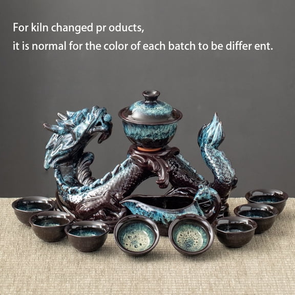 1 Set, Creative Lazy Tea Set, Semi-automatic Dragon Teapot, Magnetic Rotating Water-conducting Tea Set, Chinese Kung Fu Tea Set