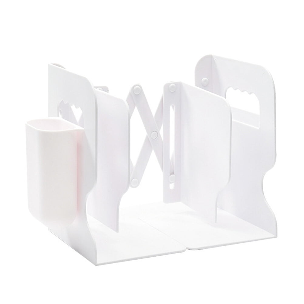 1 Set Creative Pen Holder Bookend Set Retractable Bookend Folding
