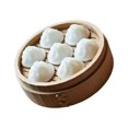 thumbnail image 1 of 1 Set Creative Theme Fridge Magnets Dumpling Steamed Bun with Basket Decors For Home And Offices Refrigerator Whiteboards Decors, 1 of 9