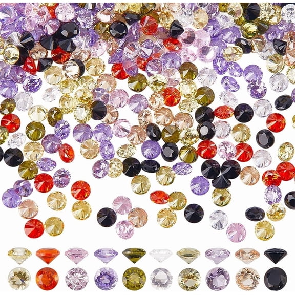 1 Set Cubic Zirconia Beads Mixed Color 2x1.2mm 800pcs/set Craft Supplies