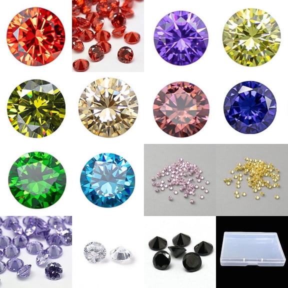 1 Set Cubic Zirconia Beads Mixed Color 2x1.2mm 800pcs/set