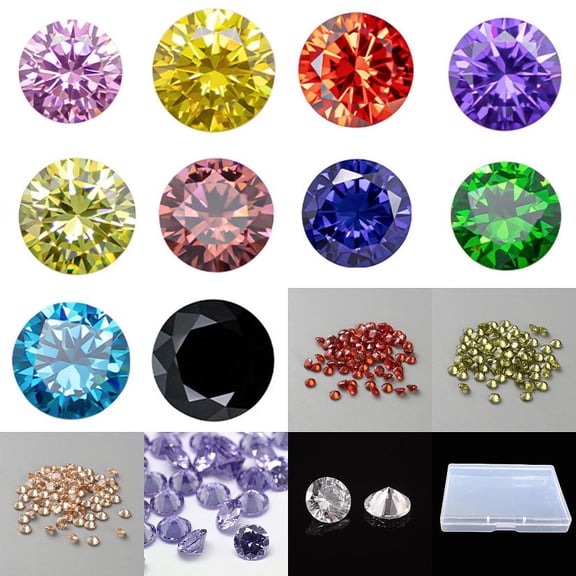 1 Set Cubic Zirconia Beads Mixed Color 4x2.5mm 75pcs/set