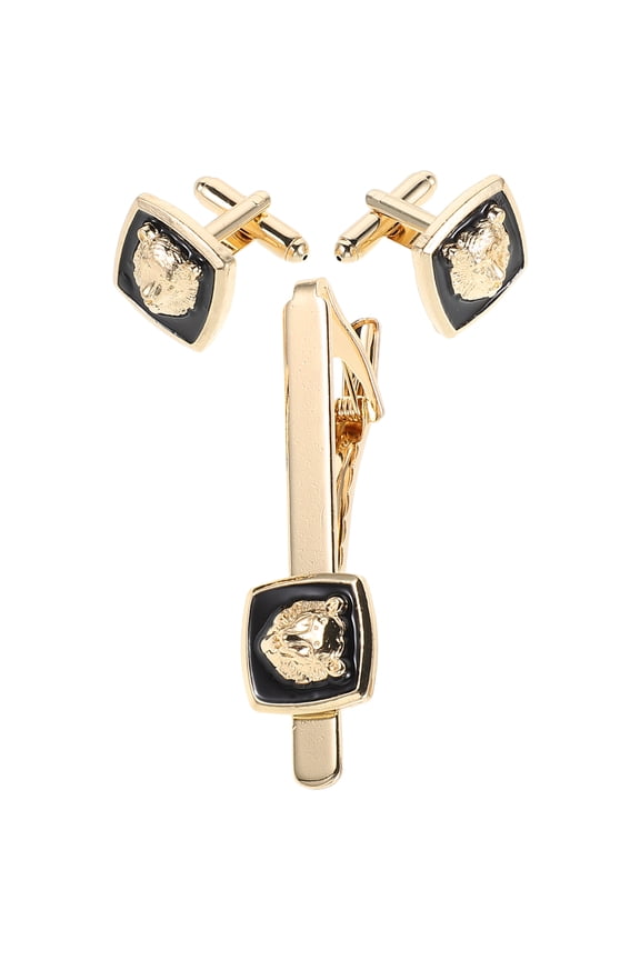 1 Set Cufflinks Tie Clip for Men - Luxury Animal Cuff Links and Tie Clip - Business Shirt Accessories - Wedding Gift for Men Boyfriend Father