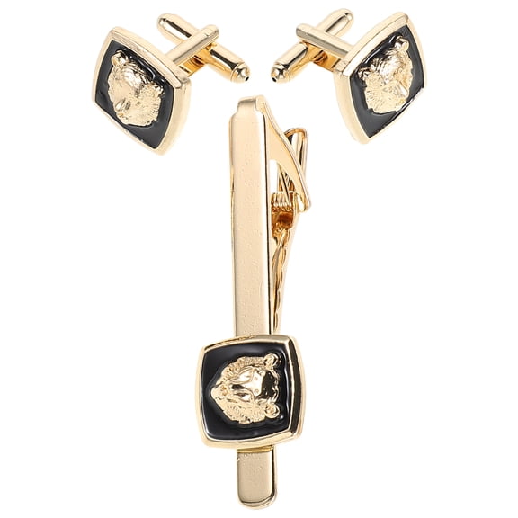 1 Set Cufflinks Tie Clip for Men - Luxury Animal Cuff Links and Tie Clip - Business Shirt Accessories - Wedding Gift for Men Boyfriend Father