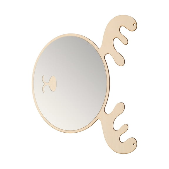 1 Set Cute Bear Mirror For Nursery Nordic Wooden Wall Mirror For Kids Room Small Hanging Mirror Room Home Mirror Wall Decor