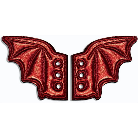 1 Set Cute Flying Red Little Bats Shoe Wings Boy Girl Halloween Party ...