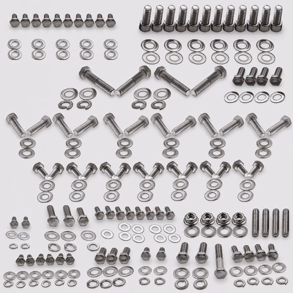 1 Set Cylinder Head Bolt Kit Allen Socket Head Stainless Steel Fit for Chevy 302 305 307 327 350 Engines