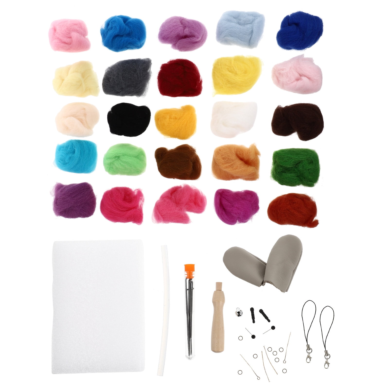 Needle Felting Starter Kit for Beginners Adults 24 Colours Wool Roving  Felting Set with Complete Accessories Natural Felting Basic Tools for DIY  Felting Craft Projects 