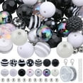 thumbnail image 1 of 1 Set DIY Round Acrylic & Resin Bracelets Jewelry Kits Black 20~53x3~19mm Hole: 2~3mm, 1 of 5