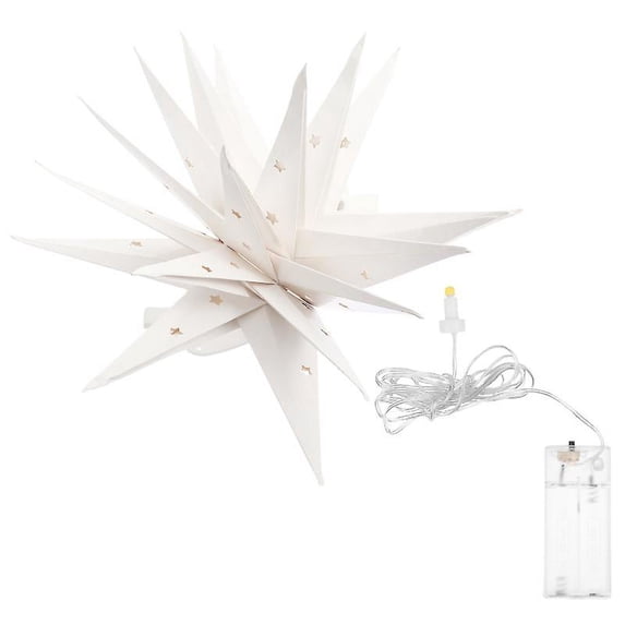 1 Set Decorative Lantern Light 3d Star Festive Christmas Star Light (white)