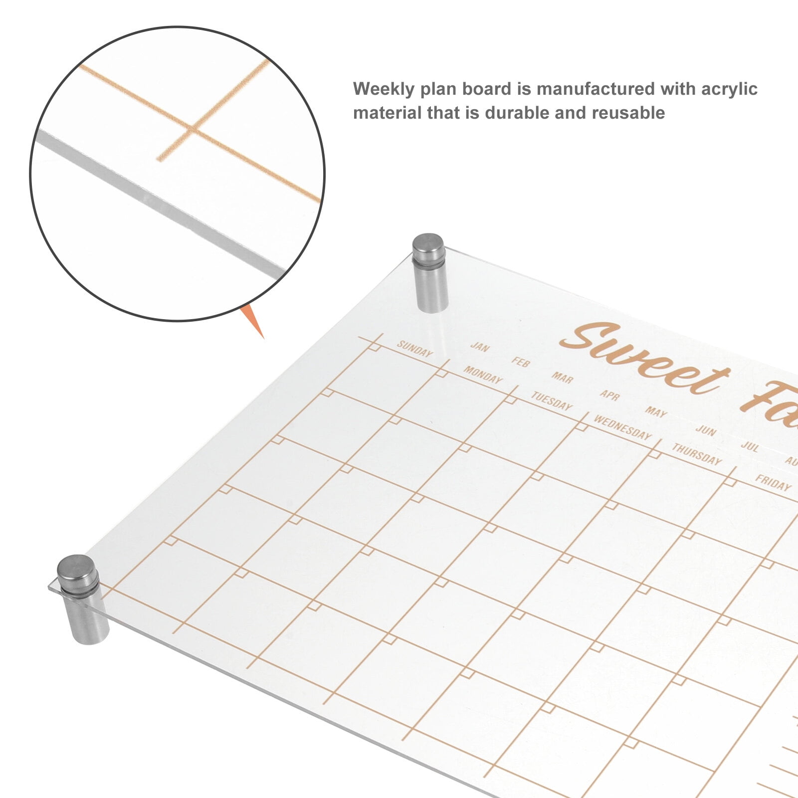 1 Set Desk Whiteboard Desk White Board Desktop Dry Erase Board Acrylic Planner Erase Board for