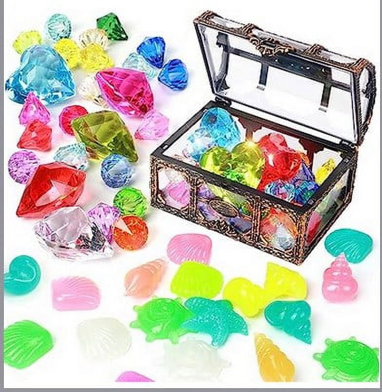 1 Set Diving Gems Pool Party Favors Plastic Diamonds Glowing Colorful