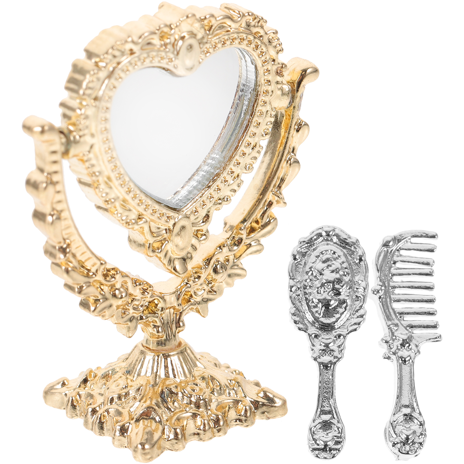 Mini Model Mirror 1 Set Doll House Miniature Mirror Mini Furniture Doll House Scene ...