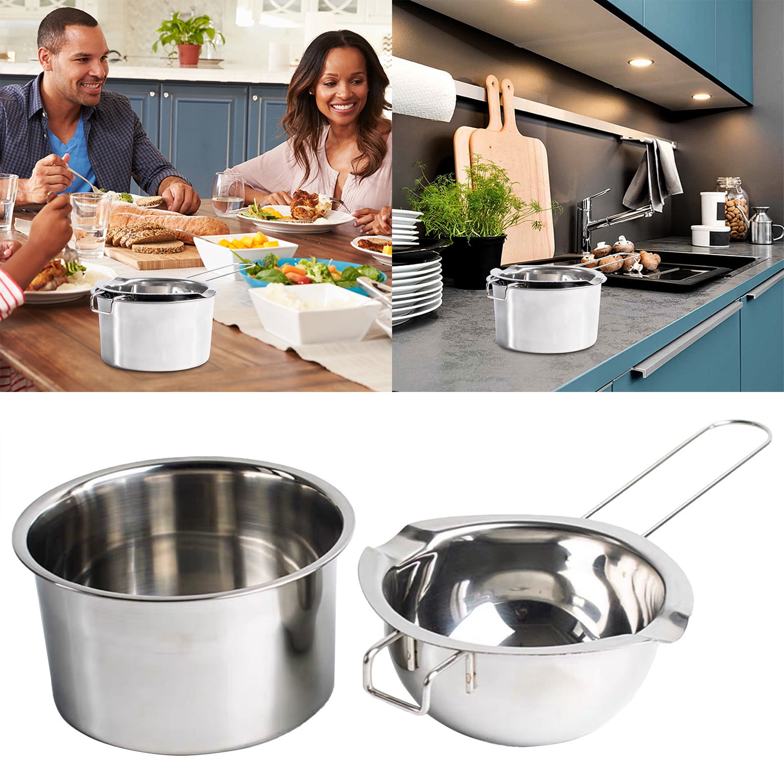 1 Set Double Boiler Pot Stainless Steel Chocolate Pot Chocolate Melting ...