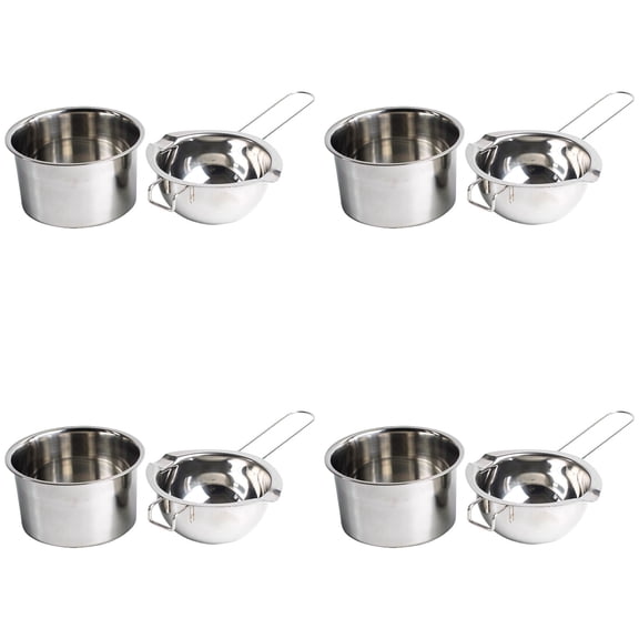 1 Set Double Boiler Pot Stainless Steel Chocolate Pot Chocolate Melting Pot 4PCS