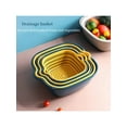 1 Set Doublelayer Strain Bowl For Washing Vegetables, 3pcs/6 Baskets
