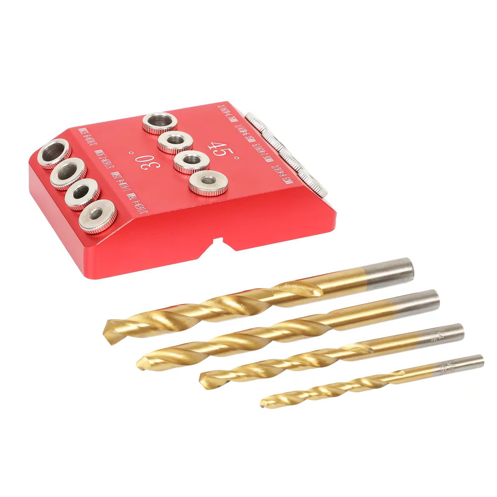 1 Set Drill Guide Drill Hole Guide Jig Drilling Template Block Angled