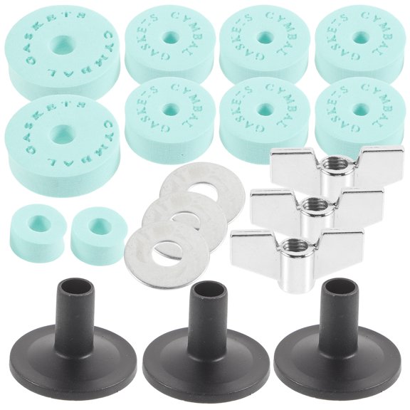 Homoyoyo Drum Nonslip Pads Eva Cotton Metal Washer for Drum Sky-Blue 1Set