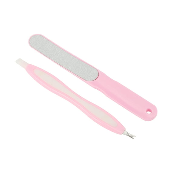 1 Set Durable Multifunctional Nail File Manicure Tool Kit Pink