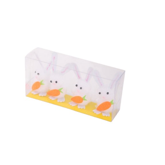 1 Set Easter Bunny Ornaments, MINI Rabbits Animal Figurine for Girls Gift, Tiered Tray Tabletop Decor, Easter Basket Filler Spring Home Kitchen Room Window Party Supply