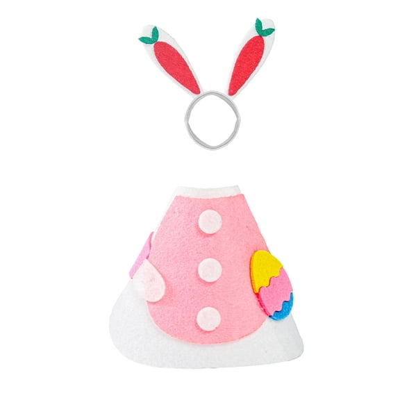 1 Set Easter Mini Desk Goose 7 Inch Magnetic Goose Statue Key Holder Pink Bunny Clothes for Magnetic Duck Statue Table Desk Key Holder Decor (Pink Bunny)