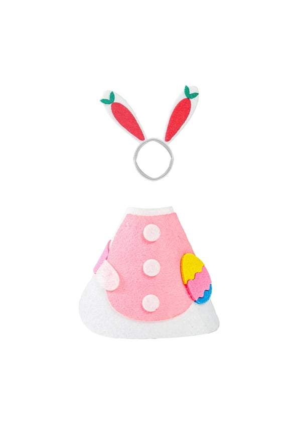 1 Set Easter Mini Desk Goose 7 Inch Magnetic Goose Statue Key Holder Pink Bunny Clothes for Magnetic Duck Statue Table Desk Key Holder Decor (Pink Bunny)