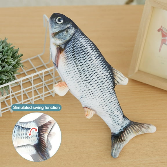 1 Set Electric Fish Toy Realistic Floppy Fish Toy with USB Charging Cable Baby Soothing Fish Toy for Kids