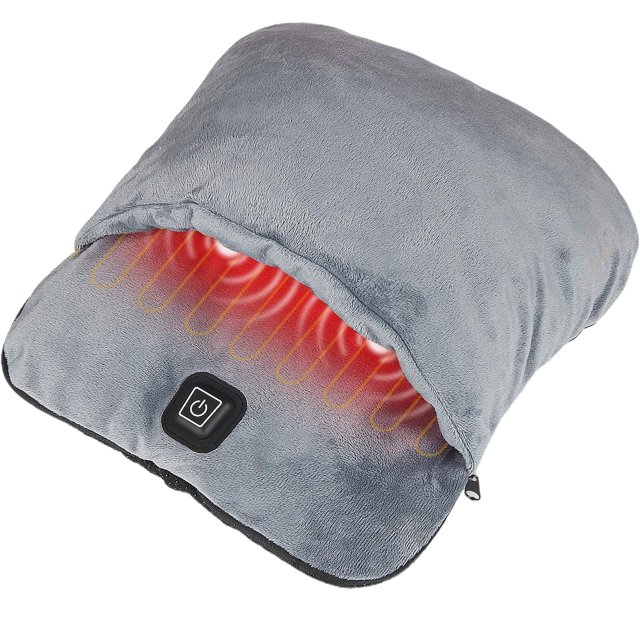 1 Set Electric Foot Heater Heated Vibration Massage Fast Heating Keep Warm Super Soft Fleece USB