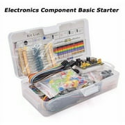1 Set Electronic Component Starter Kit with Box 830 Breadboard Cable Resistor Electronic Component Basic Starter Kit for Arduino