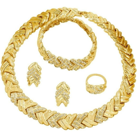 1 Set Elegant Alloy Crystal Wedding Jewelry, Fashion Accessories, Perfect Gift for Parties and Weddings