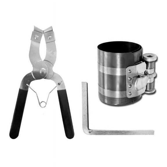 1 Set Engine Piston Ring Caliper Compressor Ratchet Pliers 53mm -175mm Tool Installer Expander Remover Kit