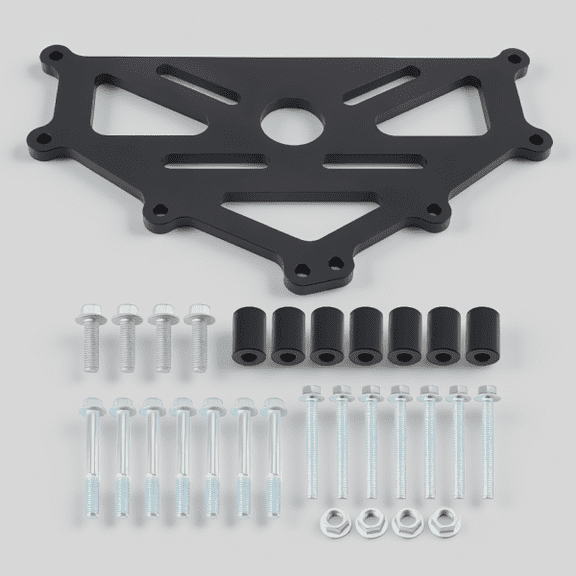 1-Set Engine Stand Adapter Mounting Kit for Chevy LS LT SBC BBC Engines, Heavy-Duty Billet Aluminum Adapter Plate