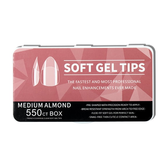 1 Set Extras Long Full Covers Nails Tips False Nails Soft Gels Tips Half Matte Nails Tips Acrylic Nails Tips